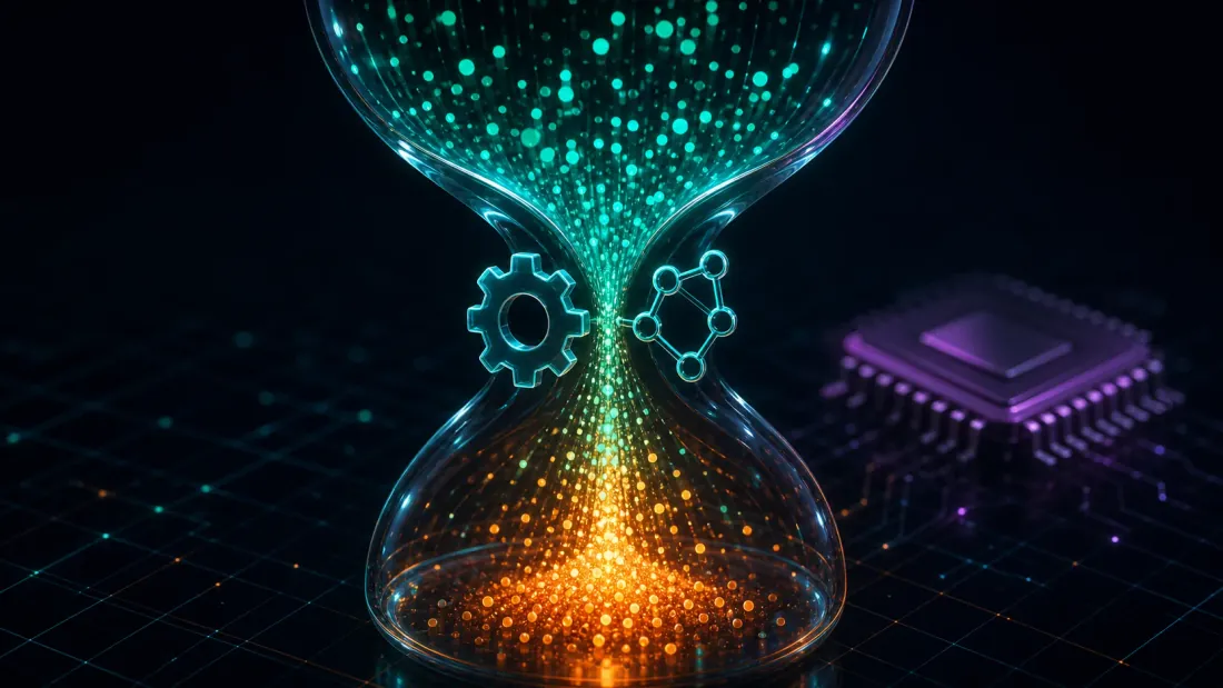 The real bottleneck revealed: an hourglass where the engine and the orchestration of thousands of parameter combos choke the flow, not the hardware underneath