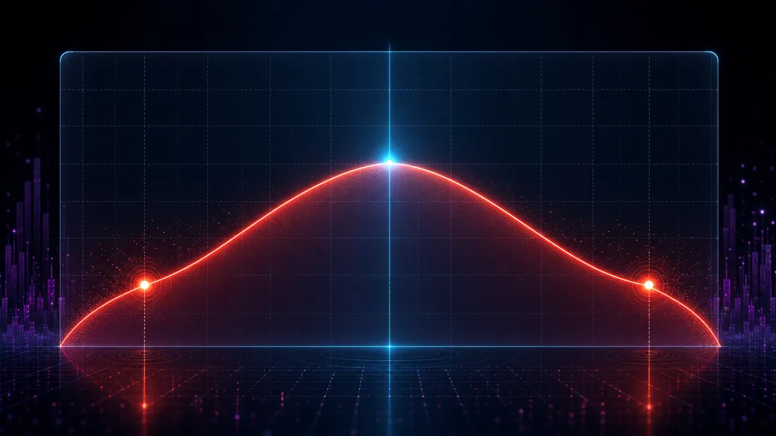 Impermanent loss as a function of price ratio, symmetric U-shaped curve zero at the entry price and steepening with larger moves