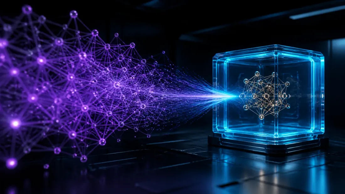 Compact neural network fitting into a fast cache layer