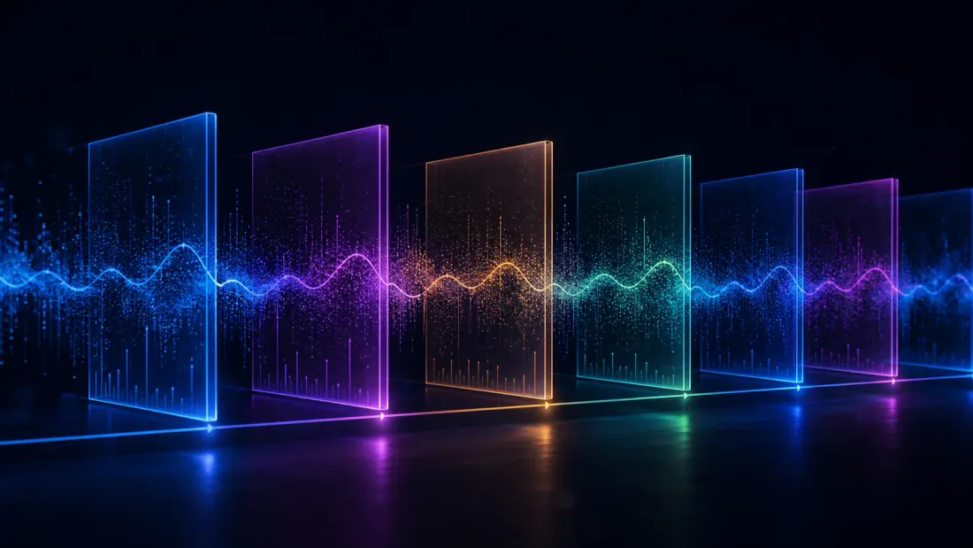 Separated walk-forward validation windows across a research timeline