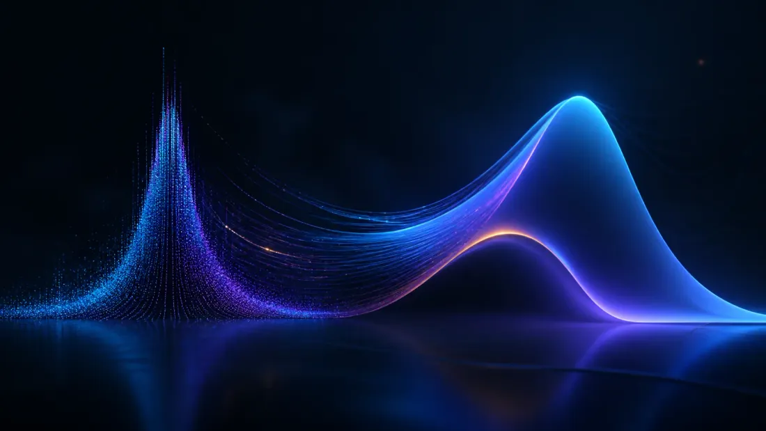 Continuous flow shaping a heavy-tailed return distribution