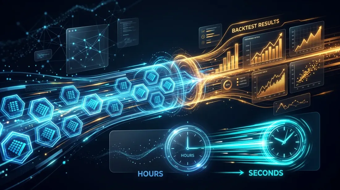 Cache Parquet precalcolata: accelerazione dei backtest da ore a secondi